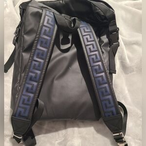 VERSACE parfums Black/bkue Backpack NWOT
